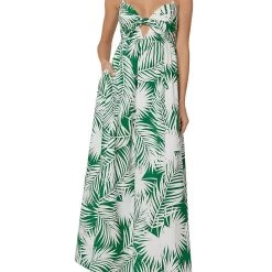 New ✔️ Milly Noah Palm Print Poplin 👗 Dress in Leaf Multi - 👩 women 👏