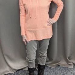 Cheap 🧨 Kinross Textured Cowl Sweater in Mango - 👩 women 🧨