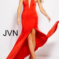 Discount 🥰 Jovani Strapless Evening Gown in Red - 👩 women 😀