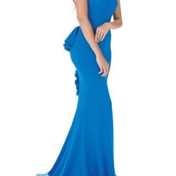 Outlet ๐ Jovani High Front Low Back With Ruffles ๐ Dress in Teal Blue - ๐ฉ women โ