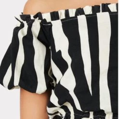 Buy ✨ Milly Natalia Linen Ots Top in Abstract Zebra - 👩 women ⌛ -Shoshanna Shop 4ee095181f454fae8eb1b95a80152960 1080x