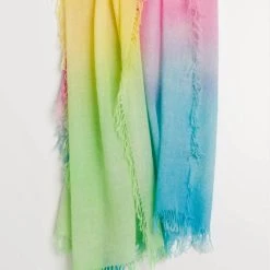 Discount ⭐ Kinross Cashmere Multicolor Spray Print Scarf in Multi - 👩 women 🧨