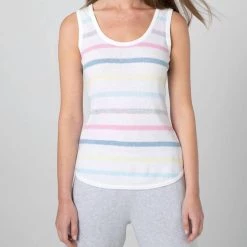 Cheapest 🎁 Kinross Thermal Tank in White Multi Stripe - 👩 women 👍