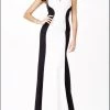 Cheap ✔️ Jovani Black And White Evening Gown in Black, White - 👩 women ⭐