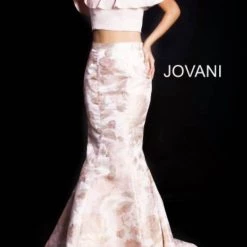 Discount ๐ Jovani Two Piece Off The Shoulder Gown in Blush/Gold - ๐ฉ women ๐งจ