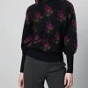 Best Sale ⌛ Kinross Rose Jacquard Mock Top in Black Multi - 👩 women 🧨