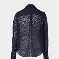 Best deal 🎁 Milly Leopard Jacquard Button Down Blouse in Navy - 👩 women 💯 -Shoshanna Shop a4ad4410f8324b3296e93ec68e53761a 1080x