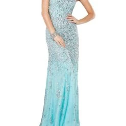 Discount โค๏ธ Jovani Strapless With All Stones Chic ๐ Dress in Light Blue - ๐ฉ women ๐งจ