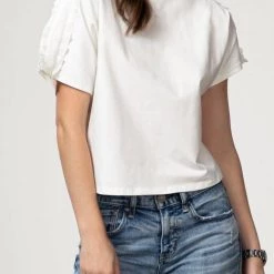 Outlet ๐ Milly Jessica Jersey T-Shirt in White - ๐ฉ women ๐ฏ