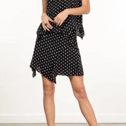 New 🛒 Milly Laura Small Dot Printed 👗 Skirt in Black/White - 👩 women 💯