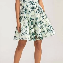 Top 10 👏 Shoshanna Everlie 👗 Dress in Optic White/Forest - 👩 women 🔔