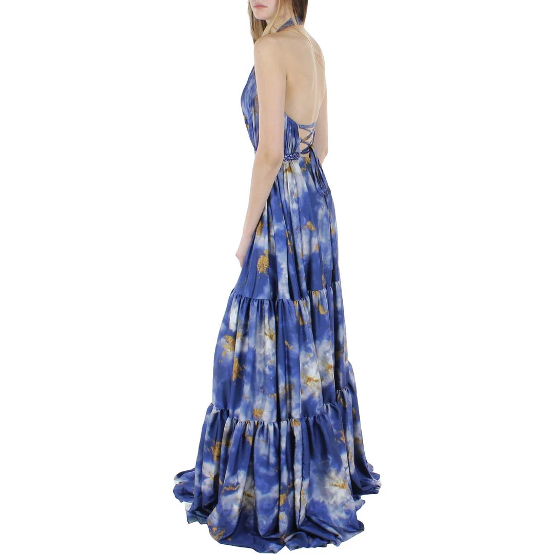 Buy ⌛ Jovani 👩 Womens Embellished Maxi Halter 👗 Dress 😍 3 Buy ⌛ Jovani 👩 Womens Embellished Maxi Halter 👗 Dress 😍 - Image 3